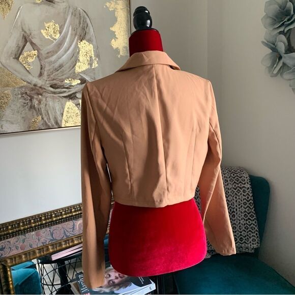 PLT TAN CROP BLAZER - Picture 6 of 9